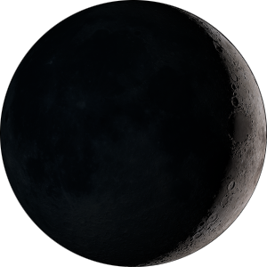 Waxing crescent moon phase