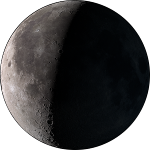 Waning crescent moon phase