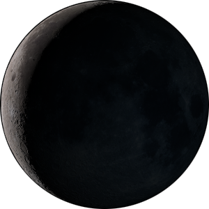 Waning crescent moon phase